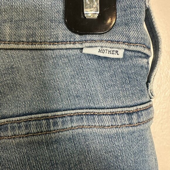 Mother Stunner Zip Ankle Step Fray in Light Kitty Racer Size 27 Raw Hem - Picture 7 of 11